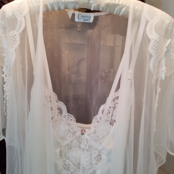 NEW BRIDAL WHITE TEDDIE WITH SEXY SHEER COVER  MED - Picture 2 of 8